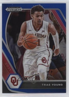 2021-22 Panini Prizm Draft Picks Blue Prizm 21/199 Trae Young #78 0c2