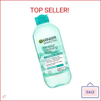 Garnier Micellar Water with Hyaluronic Acid, Facial Cleanser & Makeup Remover, H