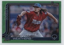 2025 Topps Series 2 Green Rainbow Foilboard 95/99 Ryan Weathers #539 1u6