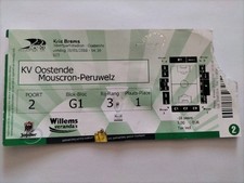 Sammler Ticket 15/16 KV Ostende - Mouscron Peruwelz