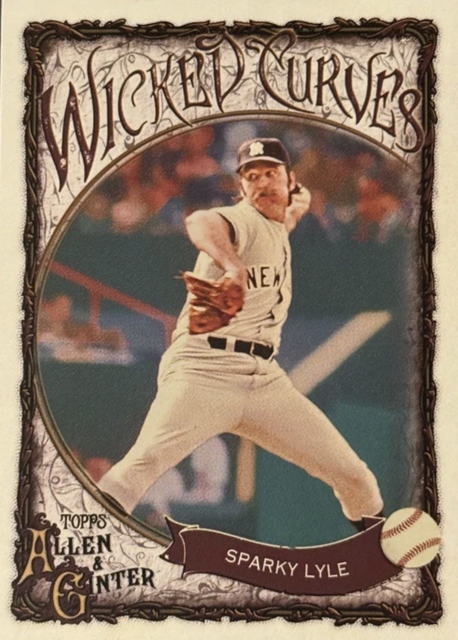2025 Topps Allen & Ginter Wicked Curves WC-32 Sparky Lyle, New York Yankees