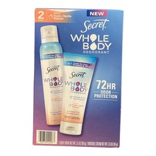 Secret Whole Body Deodorant for Women, Spray  Cream, Peach  Vanilla Blossom