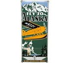 VINTAGE FLY TO ALASKA PORCELAIN SIGN GAS STATION PUMP MOTOR OIL SERVICE
