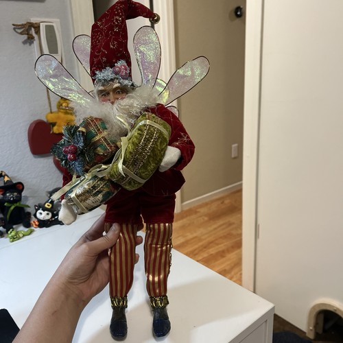 FLAW Mark Roberts 2001 Good Tidings Fairy Santa Holding Presents