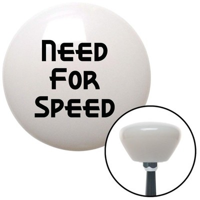 Black Need For Speed White Retro Shift Knob w/ M16x1.5 Insert Shifter Auto Brody