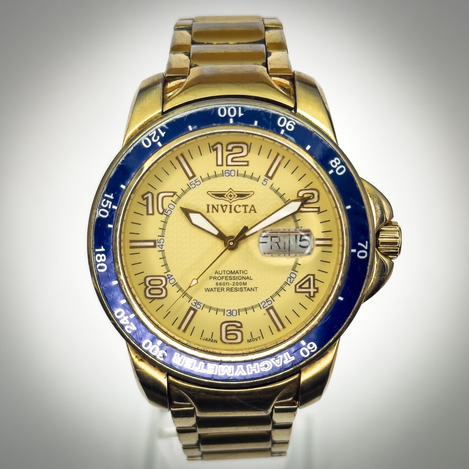 Reloj Hombre INVITA Tono Dorado - Automático FUNCIONA