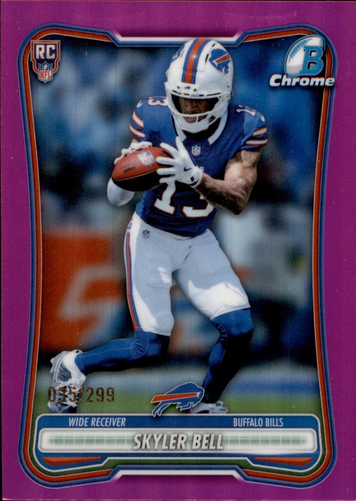 2026 Bowman #BCV-123 Skyler Bell Chrome Fuschia Refractor #/299