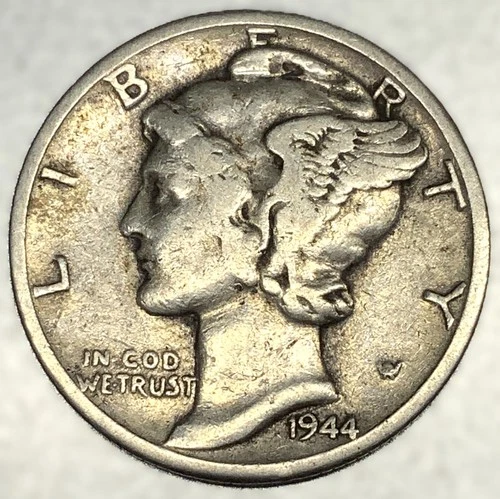 1944-D Mercury Dime 10c Good Circulated Condition 90% Silver US Coin - 3283