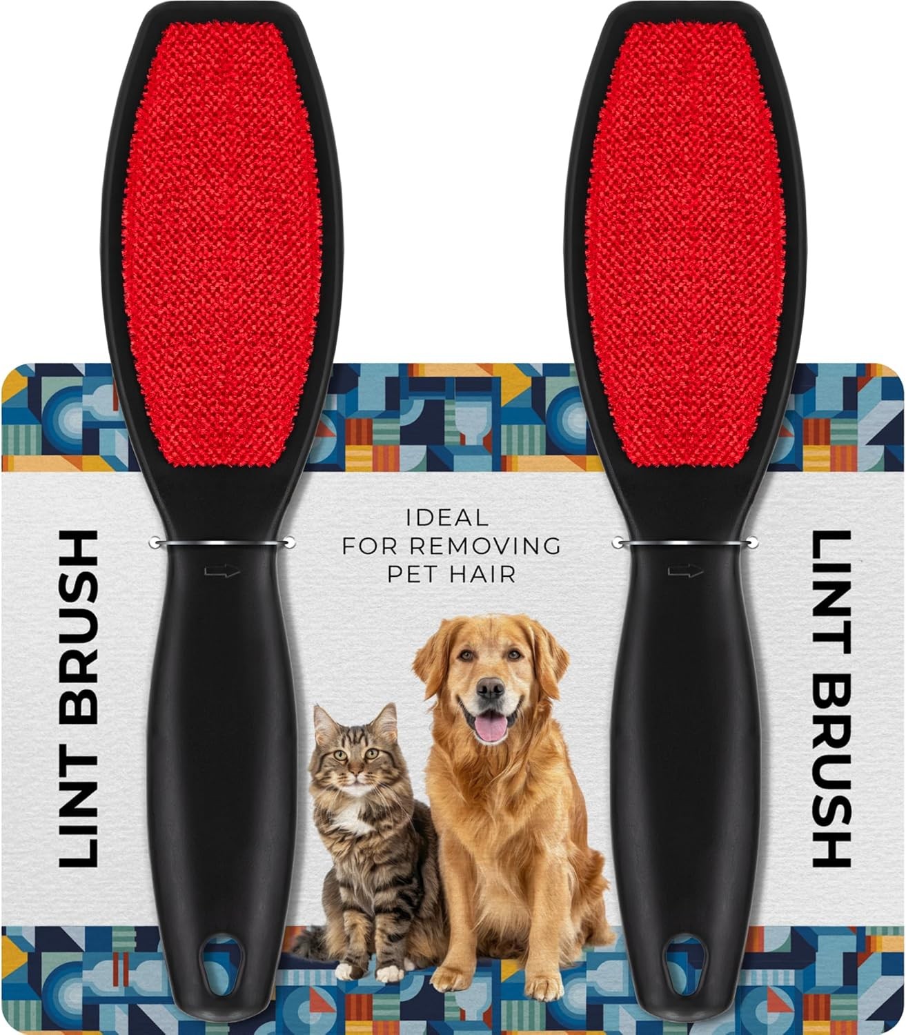 DecorRack (2 Pack) Double-Sided Lint 2 Count (Pack of 1), 2 Brushes 