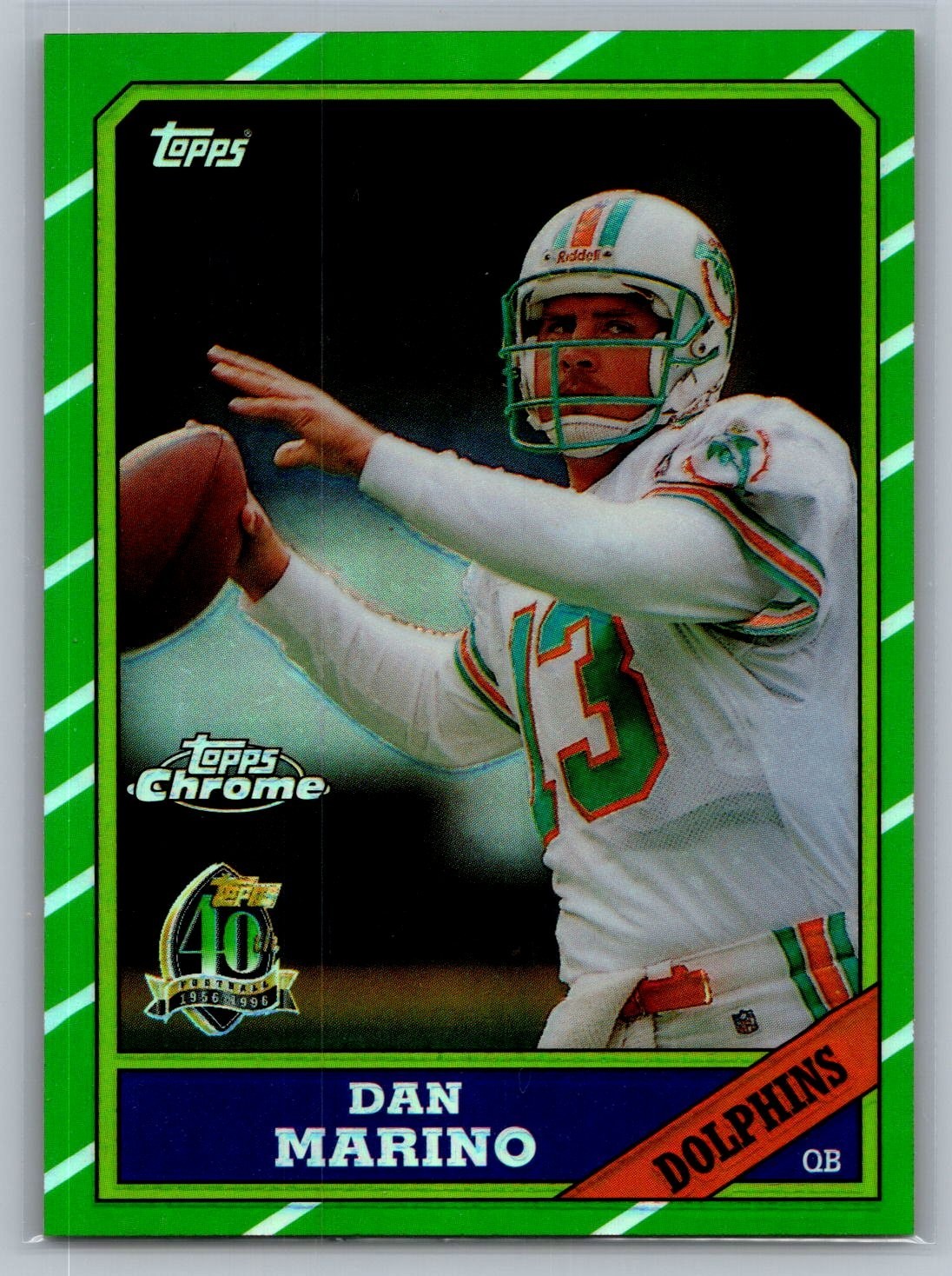 1996 Topps Chrome - Refractor 40th Anniversary Retro Dan Marino #31 - HOF NM-MT