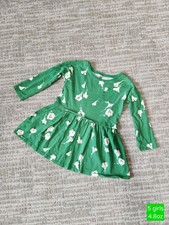 Tea Collection girl's green floral long sleeve dress size 5