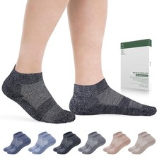 Bulinlulu Diabetic Socks for Men Women6 Pairs Low Cut Non Binding Diabetic
