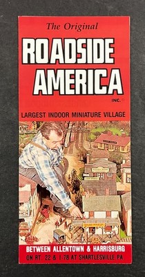 1980s Shartlesville PA Roadside America Indoor Mini Village VTG Travel Brochure