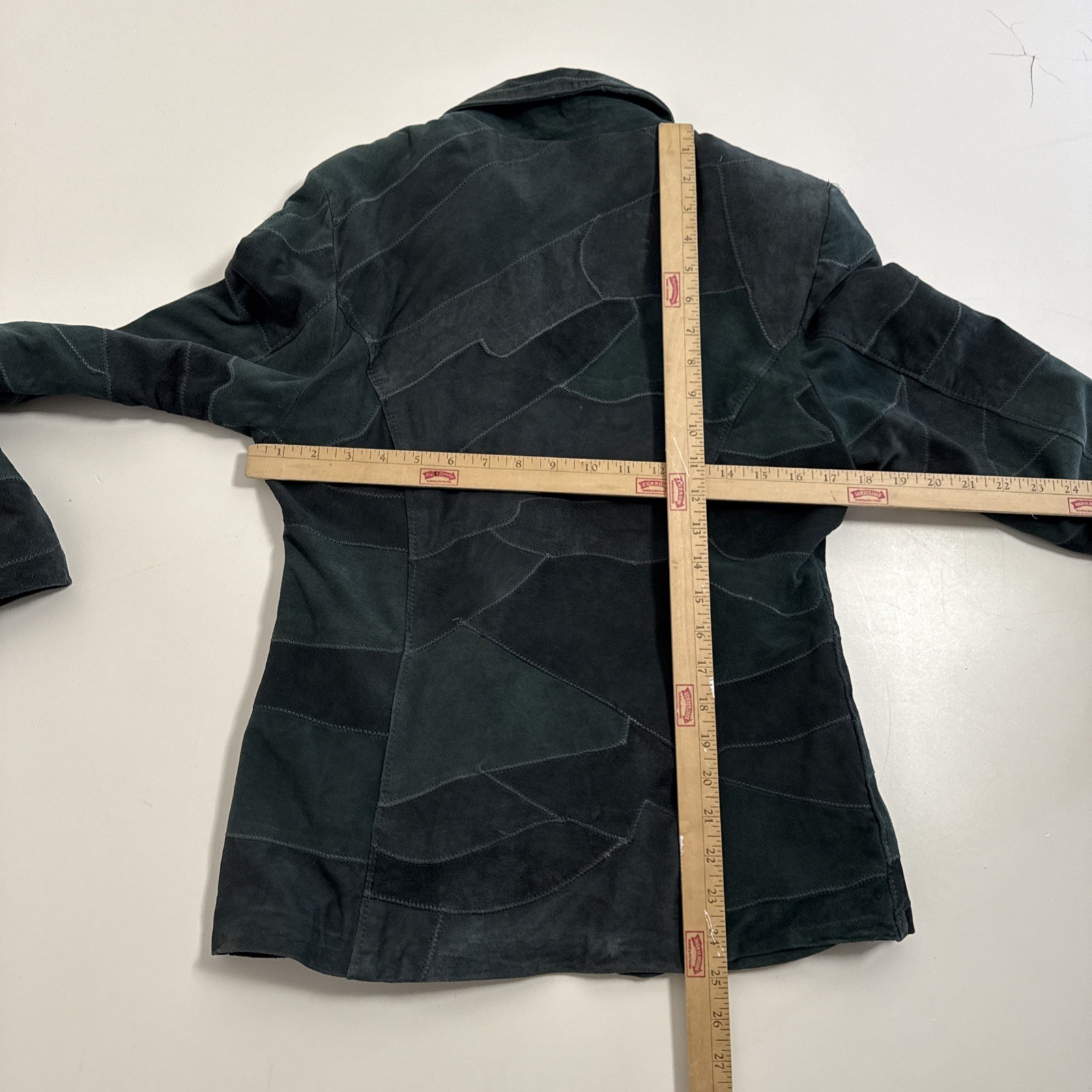 Vintage Suede Leather Patchwork Jacket Women’s Me… - image 7