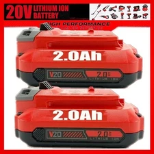 2PACK 20Volt For Craftsman V20 2.0Ah Li-ion Battery CMCB204 CMCB202 CMCB201