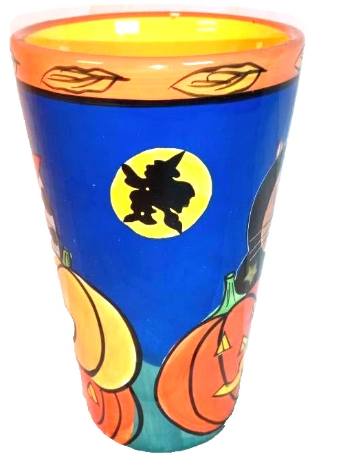 Taza de café de cerámica Catilla Latte Halloween gatos Jack-O'-Lantern bruja luna Foto 3 de 4