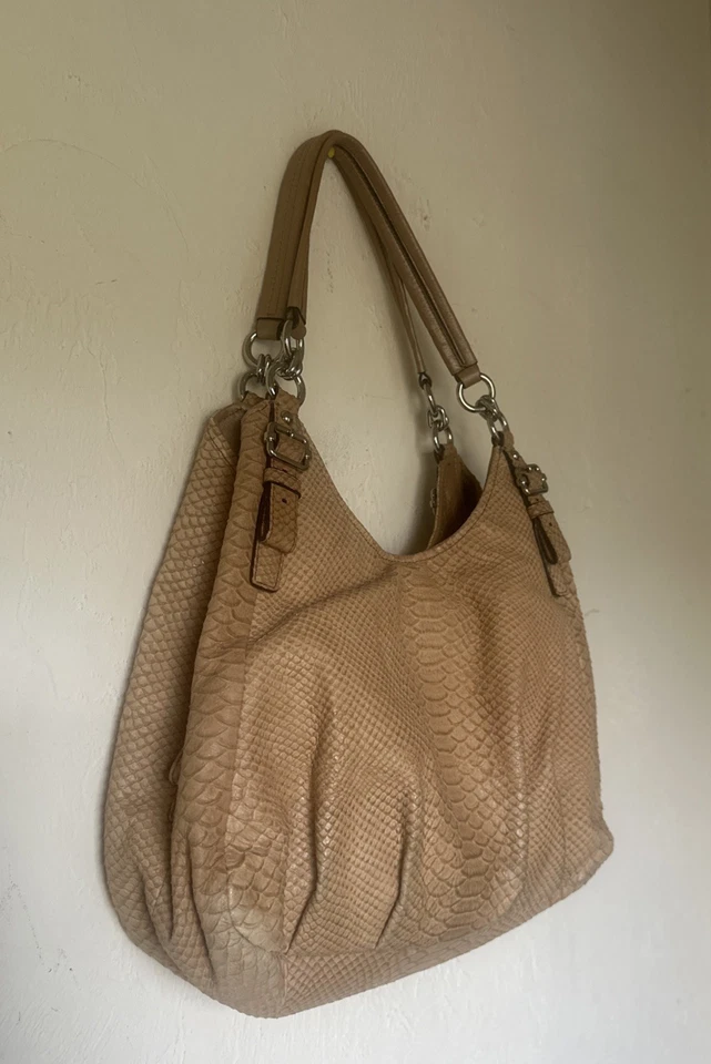 Coach Madison Maggie Python Beige Shoulder Bag (K1020-16506) - Image 3 of 4