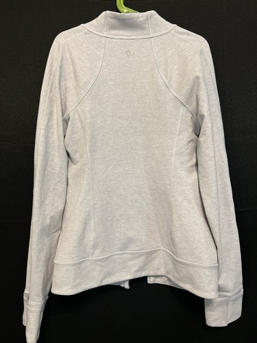 Ivivva By Lululemon Heather Grey Jacket Size 12 Heather Gray White Pink - Picture 13 of 17