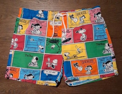 Snoopy Peanuts Zara Swim Trunks Men's L