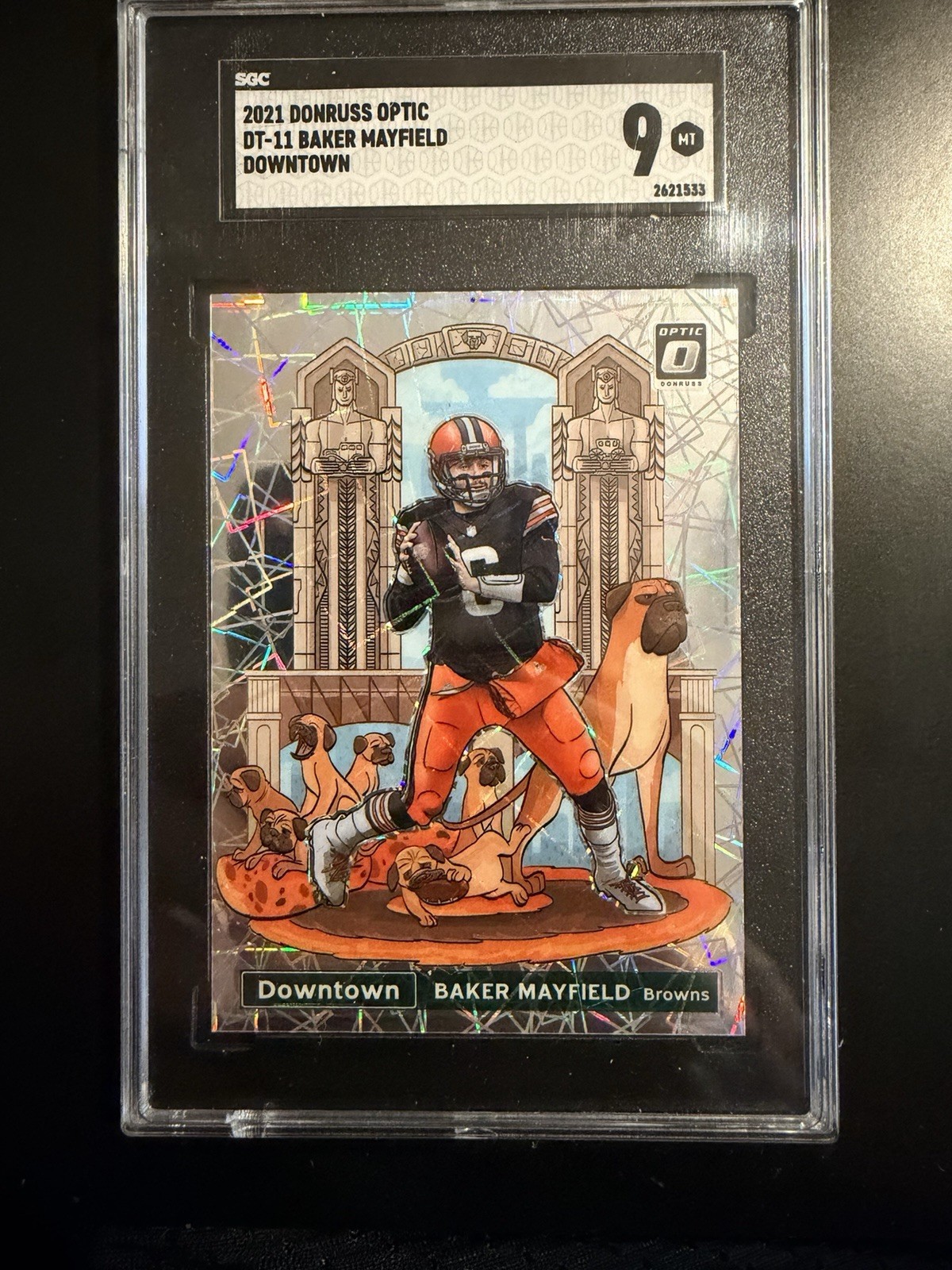 2021 Panini Donruss Optic Baker Mayfield Downtown SGC 9