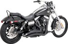 Vance & Hines Big Radius 2 into 2 Exhaust System Black Harley Davidson Dyna