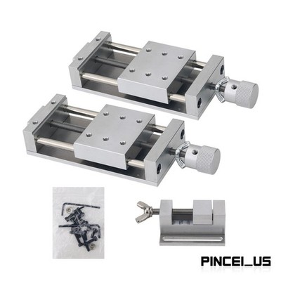 Precision Cross Mini Manual Sliding Table Linear Rail X/Y Axis Platform B Clamp