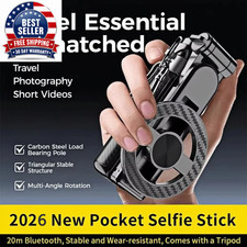 4-In-1 Multifunctional Magnetic Mini Selfie Stick with 360  Rotation Wireless Bl