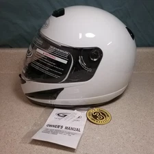 NEW GMAX GM38S FULL FACE SOLID SNOWMOBILE HELMET - GLOSS WHITE - LARGE