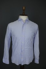 SUITSUPPLY Blue Cotton Long Sleeve Collared Formal Dress Shirt Size 38 / 16