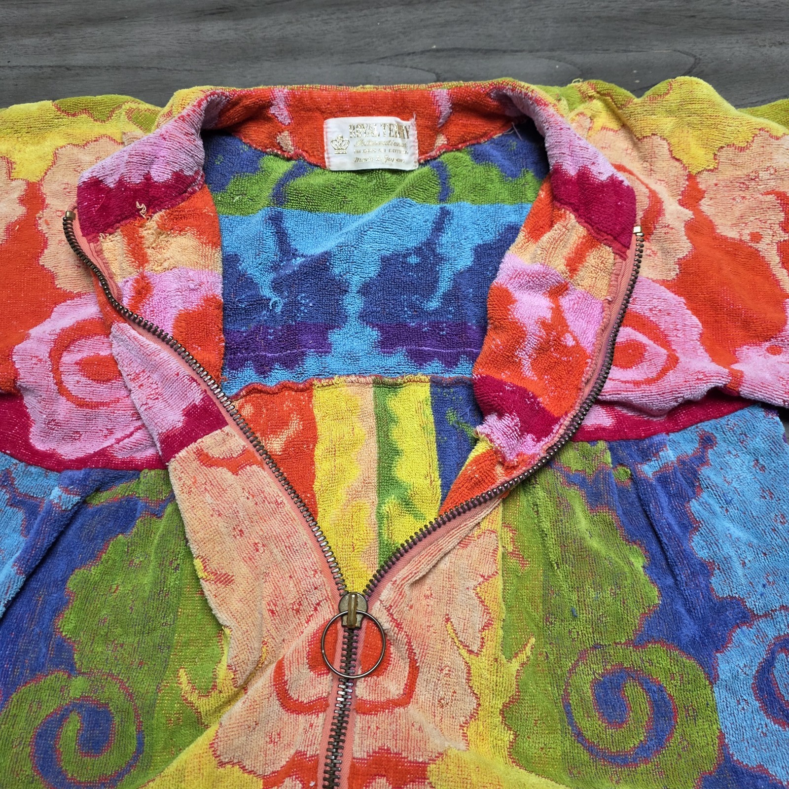 *RARE* Vintage 1960s-70s Royal Terry Int. Japan Terry Towel Zip Beach Jacket image 9