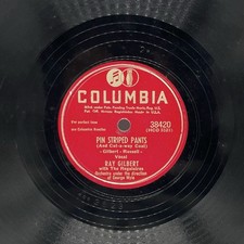 Vtg Big Band Shellac 78rpm Record 10” Coca Roca Pin Striped Pants Ray Gilbert Vtg Big Band Shellac 78rpm Record 10” Coca Roca Pin Striped Pants Ray Gilbert