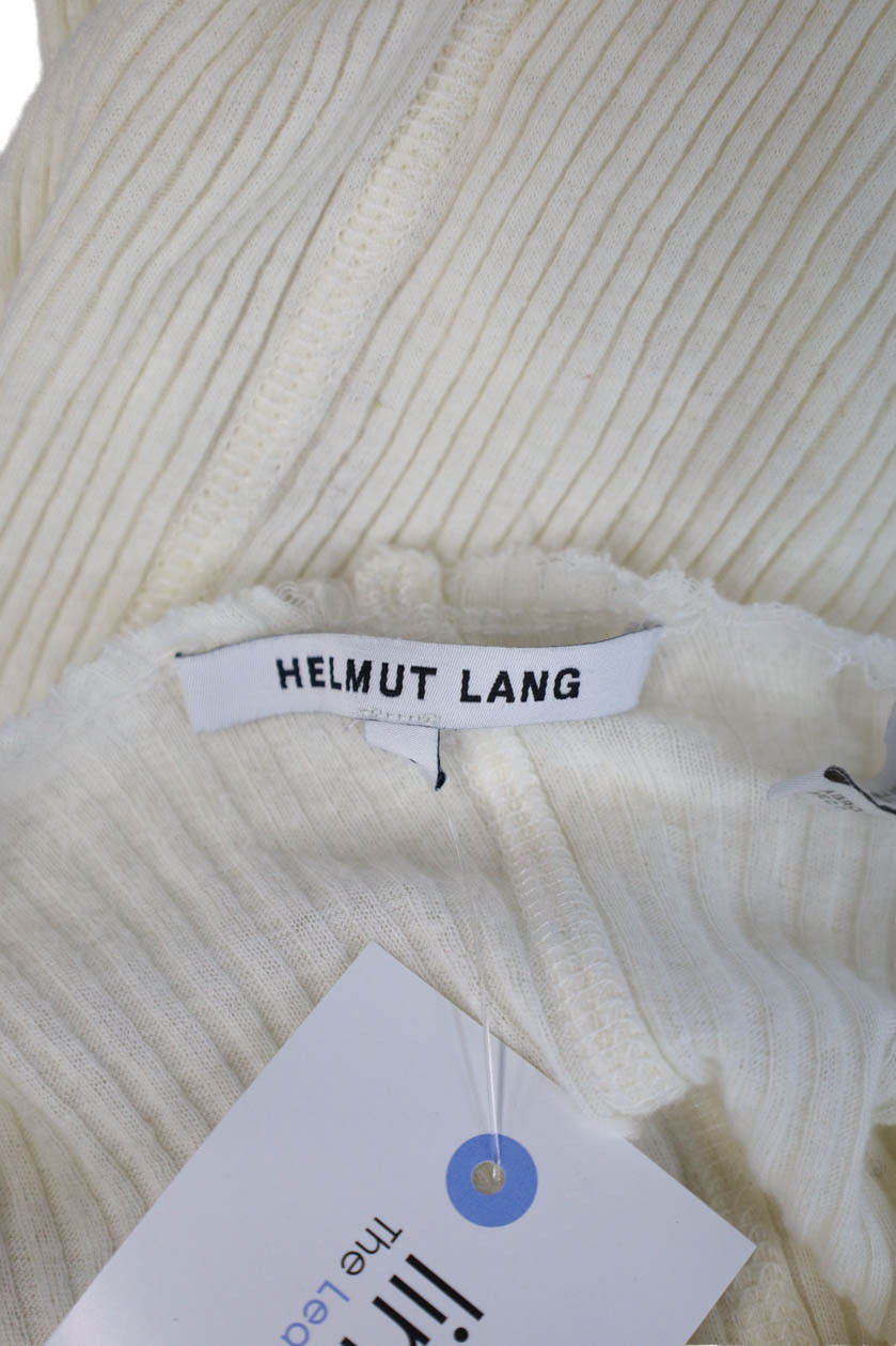 Helmut Lang Womens Basic Crew Neck Long Sleeve Wh… - image 4