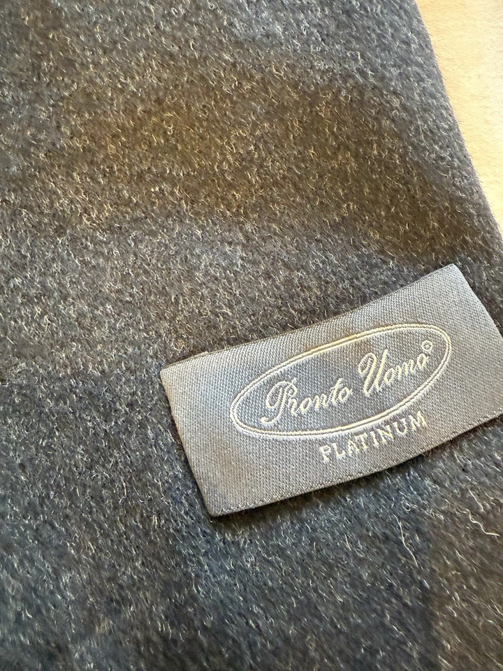 Pronto Uomo Wool Platinum Blend Men's Medium Pea Coat Black Lining - Image 3 of 4