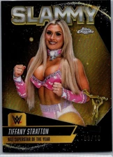 2025 Topps Chrome WWE - Slammy Tiffany Stratton #SMY-TST | Black Refractor /10