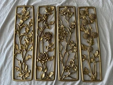 Set Of 4 MCM 1954 The Four Seasons Wall Hanging Dart Industries USA