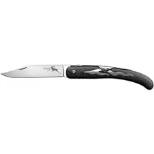 ColdSteel Kudu Lite Folding Knife Silver Plain Edge Clip Point,4.25" Blade Black