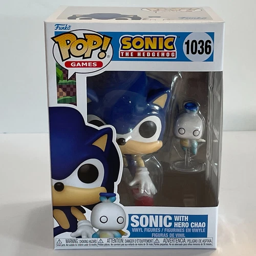 1035 Sonic with Hero Chao Funko Pop Video Games Sonic the Hedgehog MIB