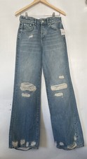 FREE PEOPLE x We The Free Distressed Jeans w/ Stitching Outline - 27 NWT