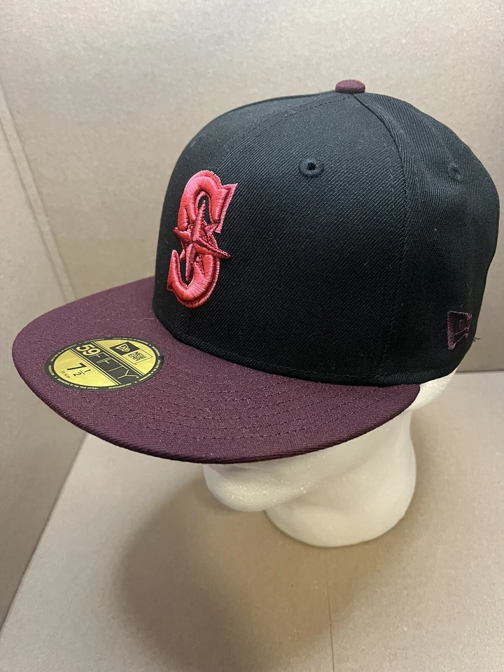 New Era SEATTLE MARINERS 59FIFTY 合身帽子 25 周年侧贴 7 1/2 — 第 4/4 张图片