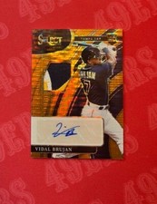 Vidal Brujan 2022 Panini Select Rookie Patch Auto RJA-VB FOTL Orange Pulsar /20