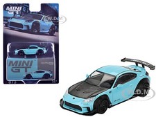 TOYOTA GR86 "LB-NATION" BABY BLUE 1/64 DIECAST MODEL CAR BY MINI GT MGT00873