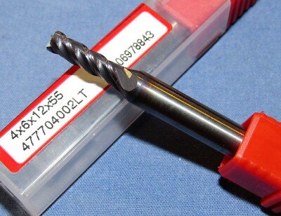 New Hanita Metric Varimill 4mm dia. X 12 mm LOC 4 flute 0.012'' corner chamfer
