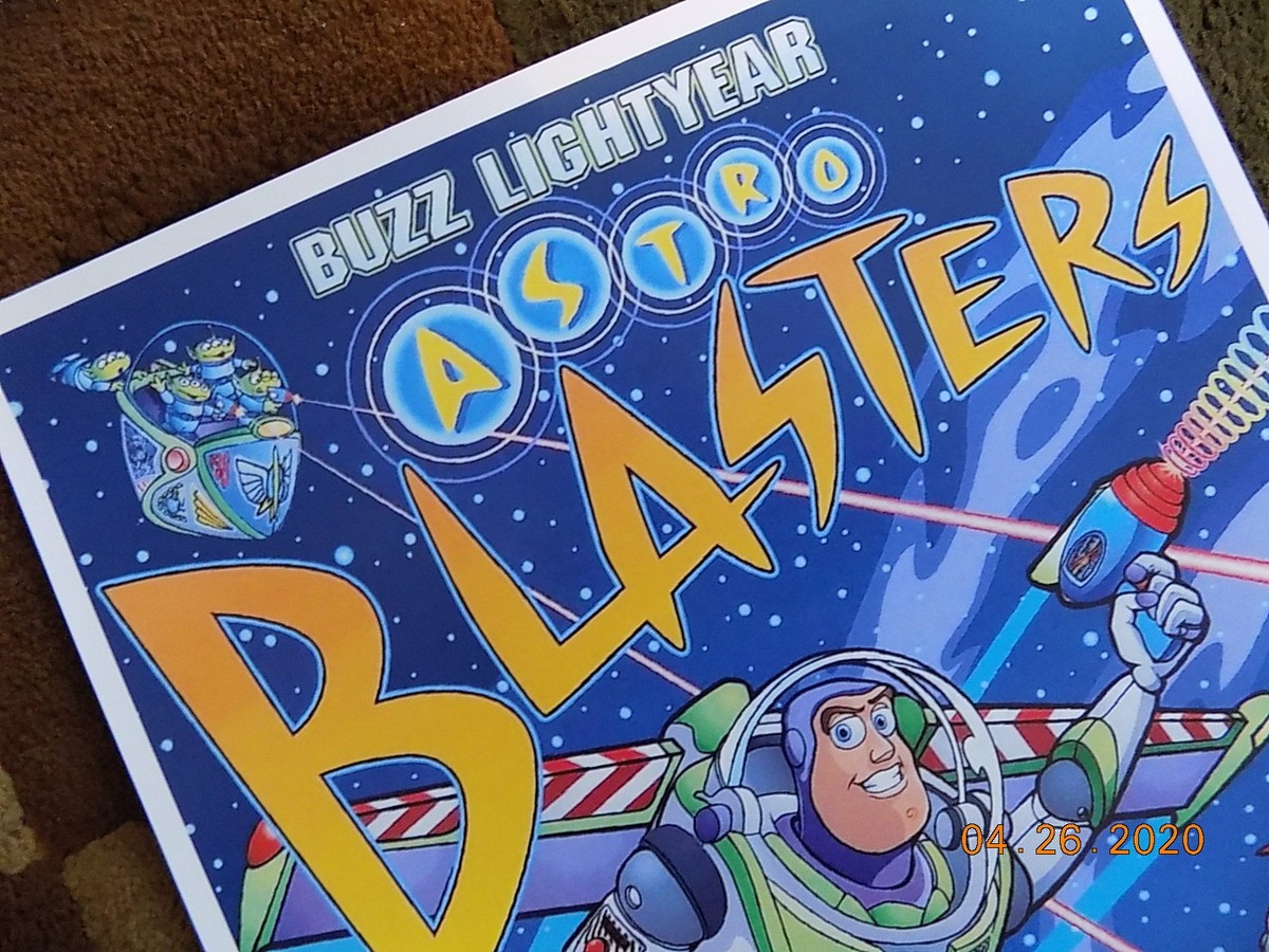 Disney Buzz Lightyear Astro Blasters 11x17 Poster Disneyland | eBay