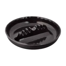 6.9 X 1.2 inches Large Black Thick Strong Melamine Plastic Ashtray 7 Slots