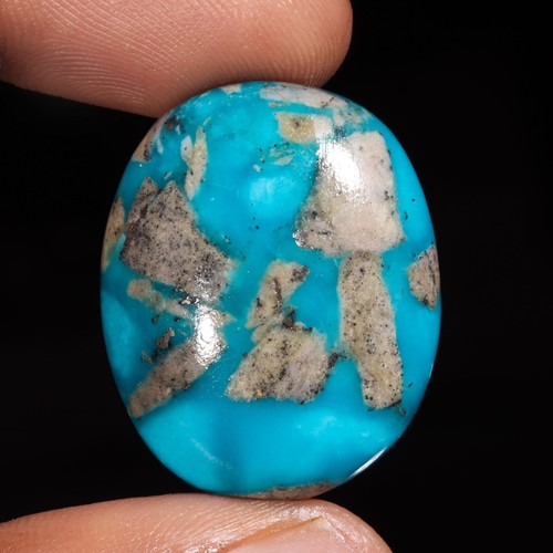 Top Quality Turquoise Oval Shape Cabochon Loose Gemstone 30X24X10 MM 54.90 Ct. - 第 1/1 張圖片