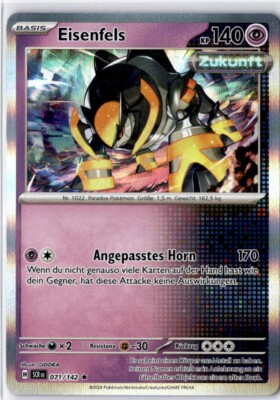 Pokemon Eisenfels 071/142 - Stellarkrone - Rare Holo Near Mint Deutsch