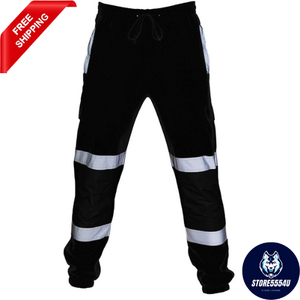 Pantalones De Trabajo De Seguridad Para Hombre Chándal Reflectante Deportes  Moda | eBay