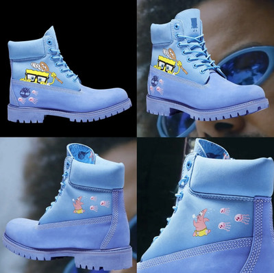 blue spongebob timberlands