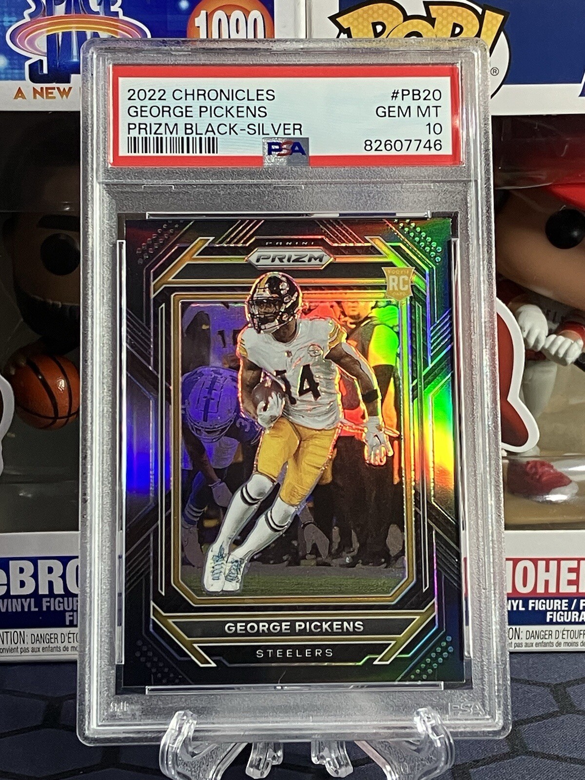 2022 Panini Chronicles George Pickens Prizm Black Silver #PB-20 Rookie PSA 10