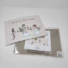 NEW 2 sets Pier 1 Activity Placemats Paper Christmas 16 Mats 4 Designs Sealed